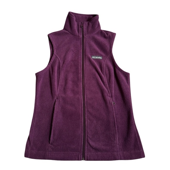 Columbia Fleece Full Zip vest purple small - Picture 1 of 5